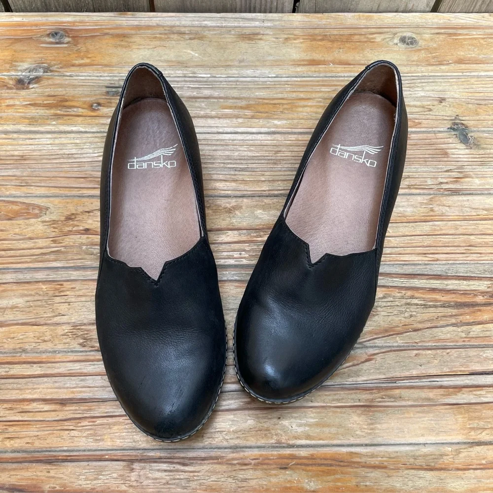 Dansko Liliana Black Wedge Loafer Size EUR 35 US 5 - Picture 4 of 16